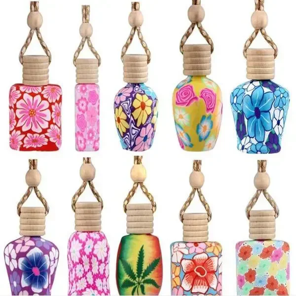 Groovy Fragrances Car Air Freshener Perfume Fancy hanging bottle | Natural Perfume Oil | Mix Shape 12ML - Ponds