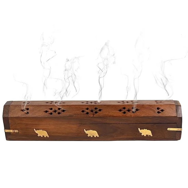 Groovy Fragrances New Antiq Wooden Incense (Agarbatti) Stand - Small