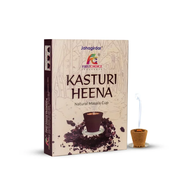 First Choice Kasturi Heena Natural Masala Dhoop Cup - 12 Cups