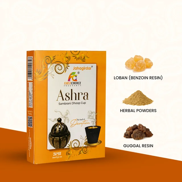 First Choice Ashra Natural Masala Dhoop Cup - 12 Cups