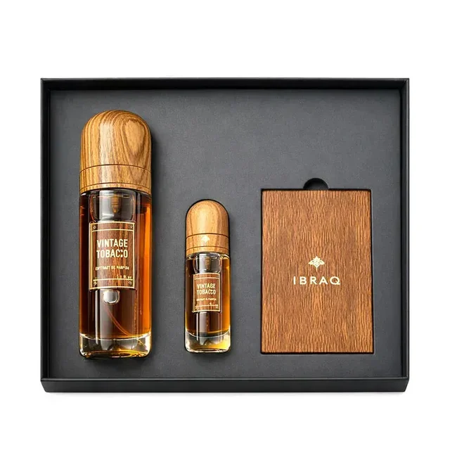 Ibraheem Al Qurashi Ibrahim Al Qurashi Vintage Tobacco Gift Set | Luxury Arabian Perfume Gift Box - 100ML + 10ML