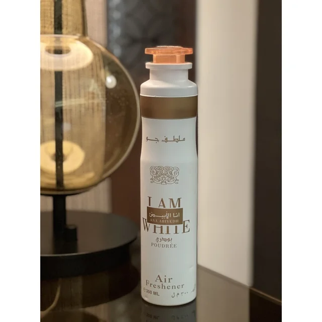 Lattafa I am White Poudree Air Freshener for Home, Bedroom, Office, Car - 300ML