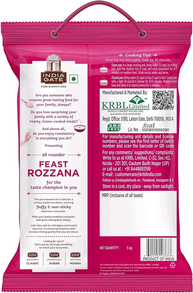 India Gate Basmati Rice 5kg