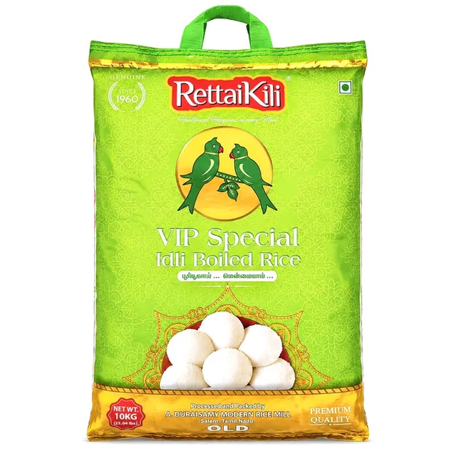 Rettaikili Idly Rice 10kg /ரெட்டைகிளி இட்லி அரிசி - 10 Kg