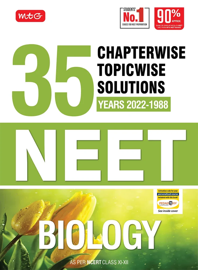 MTG 35 Years NEET Previous Year Solved Question Papers with NEET Chapterwise Topicwise Solutions - Biology For NEET Exam 2023 - MTG LEARNING