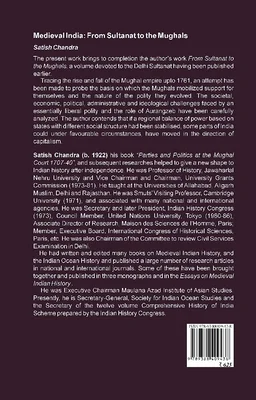 Medieval INDIA:From Sultanat to the Mughals Delhi Sultanat(1526-1748)Part-2(Paperback) - SATISH CHANDRA