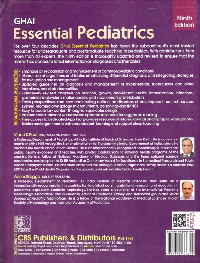 Ghai Essential Pediatrics, 9e (3rd reprint) - OP GHAI, VINOD K PAUL, ARVIND BAGGA