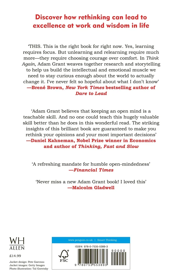 Think Again: The Power of Knowing What You Don't Kno - by Adam Grant (Author)