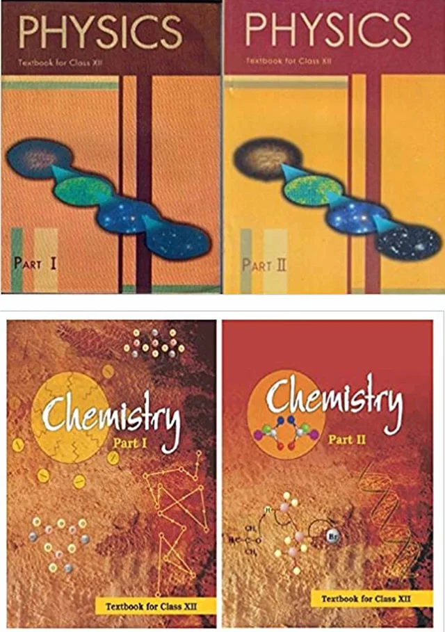 NCERT PHYSICS PART 1+2 COMBO AND CHEMISTRY SET 1+2+ SETT COMBO NCERT - NCERT