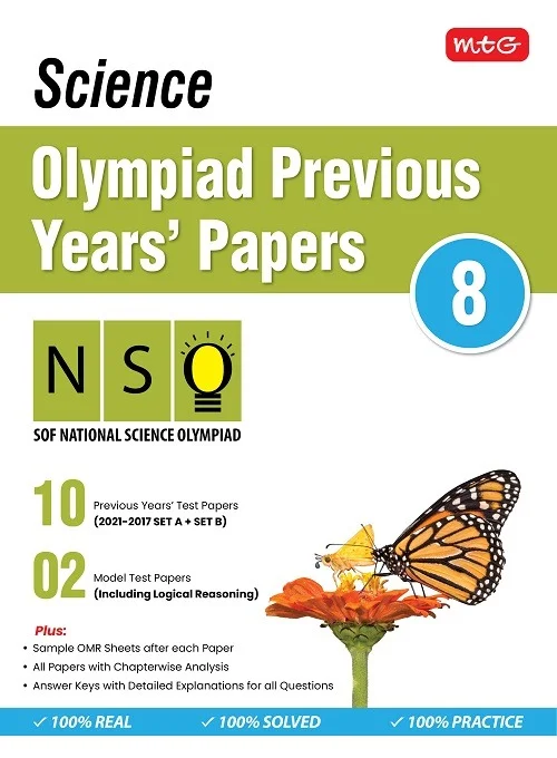 SCIENCE Olympiad Previous  Year's Papers ; Class 8 - MTG TEAM