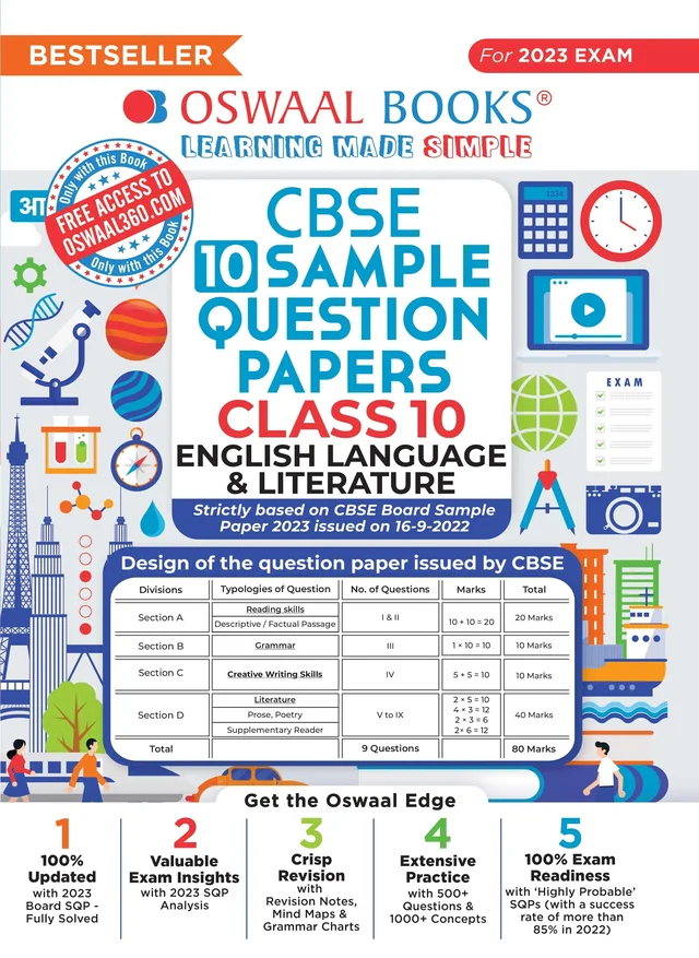 OSWAL English Language - 10 CBSE Sample Question Papers, English