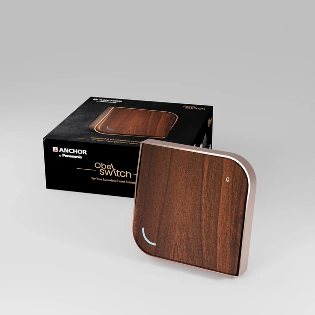 Anchor Leaf Wooden Luxury Obel Bell Push 6A 2M, 8420 Anchor