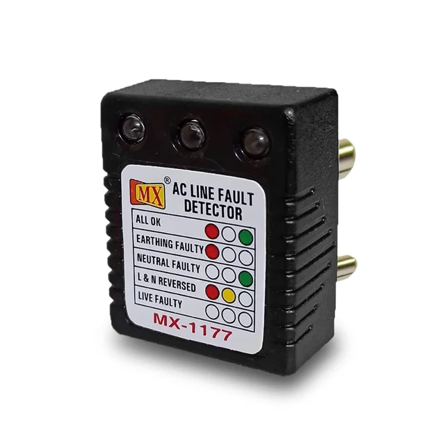 MX AC Line Fault Detector Plug Tester – Electrical Socket Tester