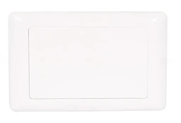 GM 12M Metal Box Blank Plate White (5 Nos) - (5 Nos - Pack)