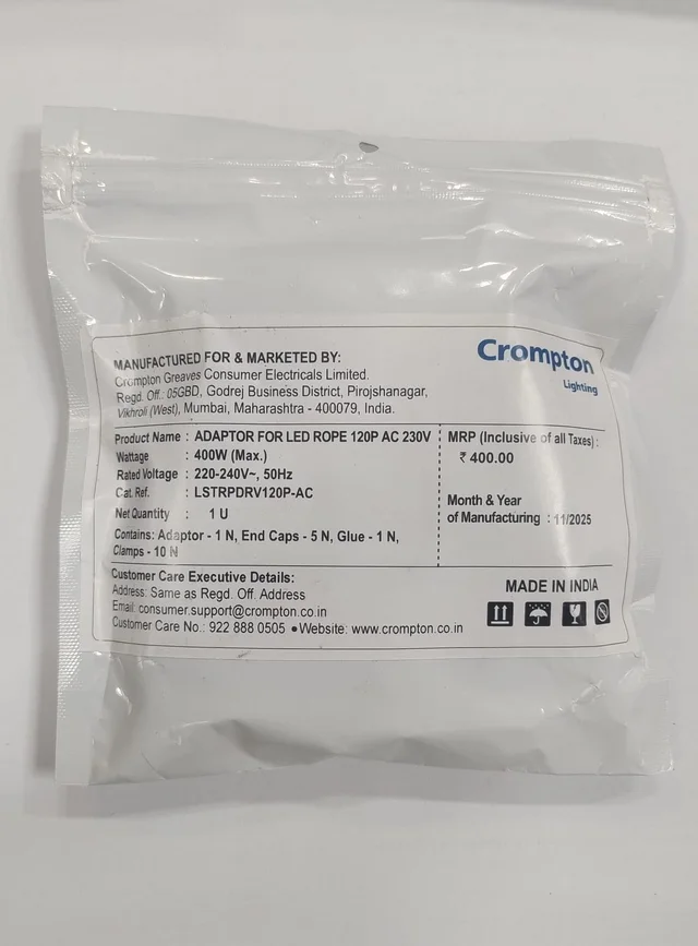 Crompton CROMPTON ADAPTOR FOR LED ROPE LIGHT