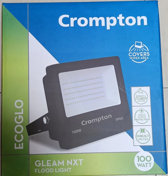 Crompton 100W LED Flood Light Crompton Gleam NXT Outdoor Waterproof -