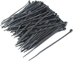 200MM Cable Tie / Wire Tag (Pack Of 100) - Black (3.6 MM)