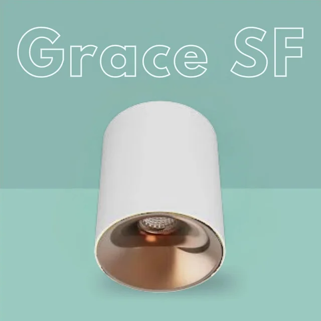 Neptune Lights Neptune 12W 6k LED Grace SF Surface Cylinder White Body - 12W, Cool White- 6000K