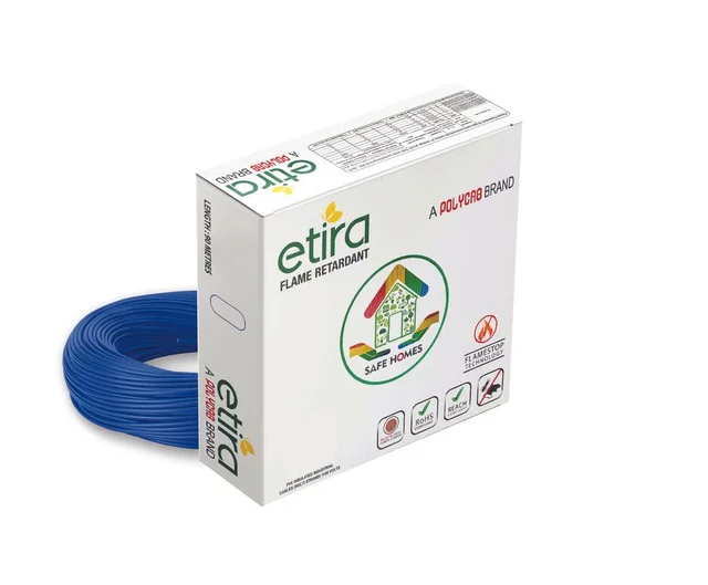 Polycab 1.5 sqmm FR Wire 90 Mtr Polycab Etira - Blue