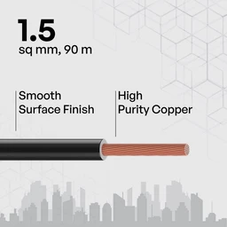 Polycab 1.5 sqmm FR Wire 90 Mtr Polycab Etira - Yellow