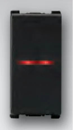 Panasonic Vision 16A Switch 1Way With Indicator Black