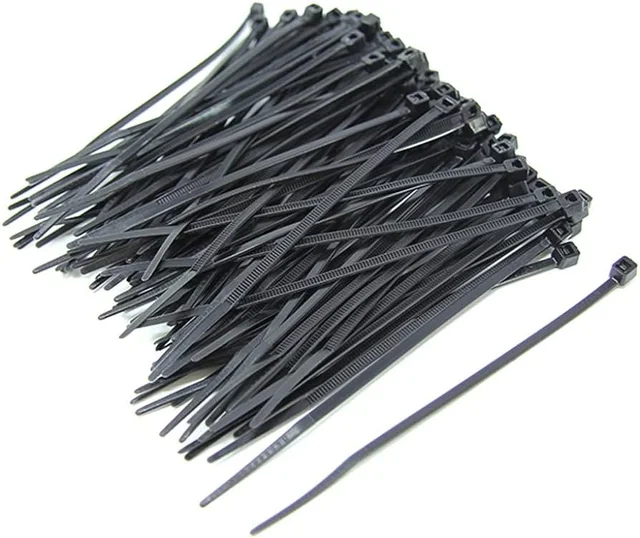 350MM Cable Tie / Wire Tag (Pack Of 100) - Black (4.8 MM)