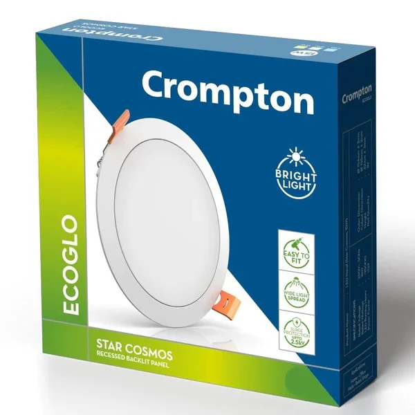 Crompton Led Recessed Panel Star Cosmos Round - 6K - 15W- 5.5" Round