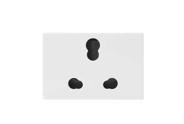 Hager 6 / 16A Socket White 3M - WSNSK53