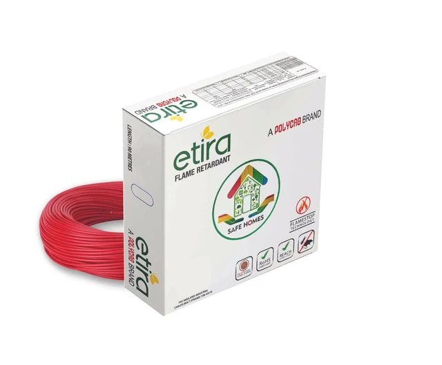 Polycab 6.0 sqmm FR Wire 90 Mtr Polycab Etira - Red