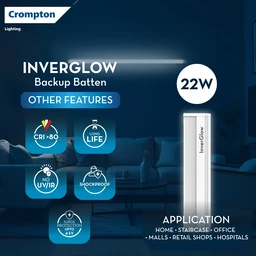 Crompton 22W 4ft Led Inverglo Backup Batten