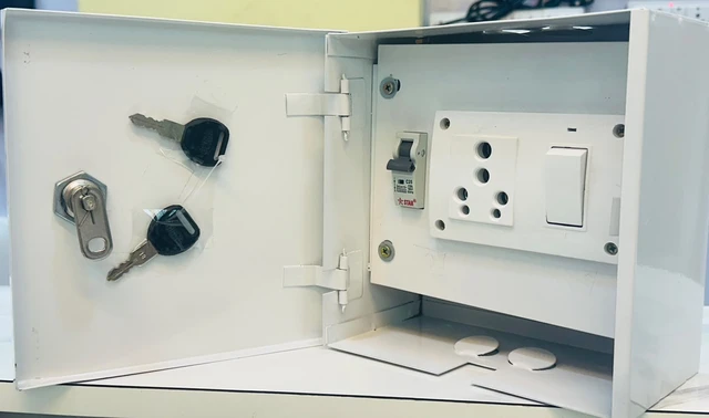 Ev Charging Station With 16A Switch Socket & SP MCB