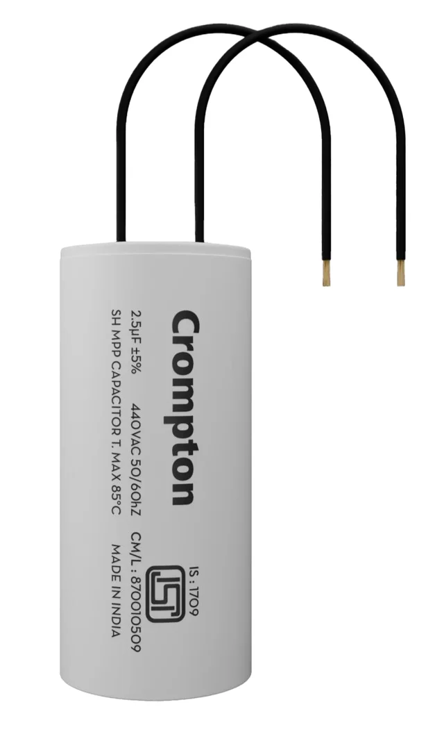 Crompton 2.5 MFD Fan Capacitor Crompton (1 Nos) - Single (1 Nos)