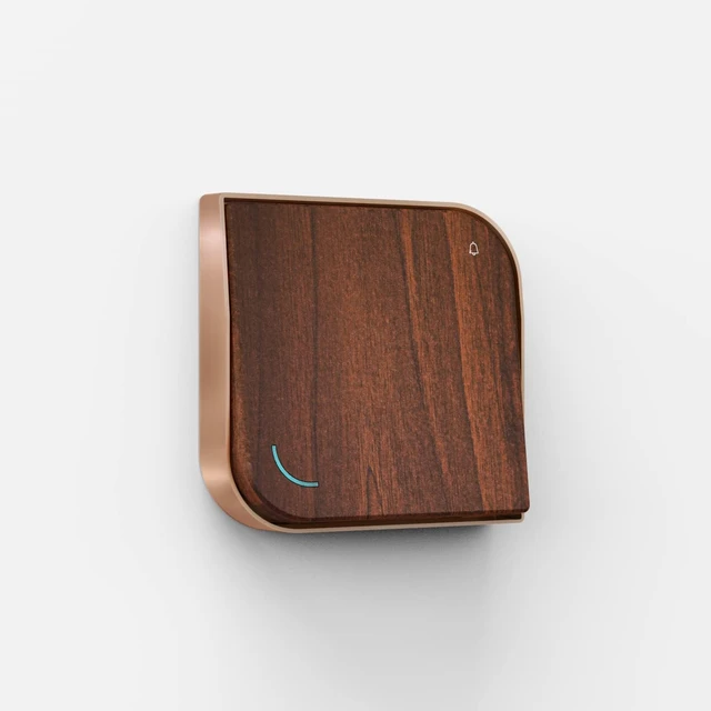 Anchor Leaf Wooden Luxury Obel Bell Push 6A 2M, 8420 Anchor