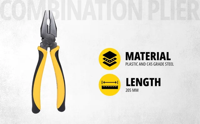 Stanly Combination Plier Double Color Sleeve