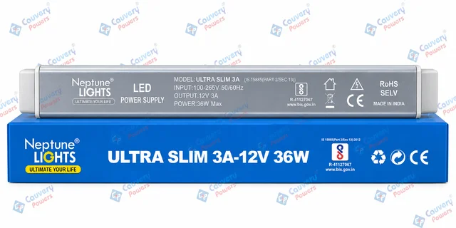 Neptune Lights 3A 36W 12V Ultra Slim LED Driver - NEPTUNE