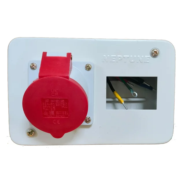Neptune Bals 16A / 20A 5PIN IP44 Plug & Socket Combined Metal Enclosure THREE PHASE Neptune | AC Box - 16A / 20A 5 PIN - 3201