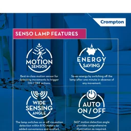 Crompton 9W Motion Sensor LED Bulb - 6000k