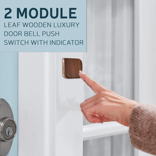 Anchor Leaf Wooden Luxury Obel Bell Push 6A 2M, 8420 Anchor
