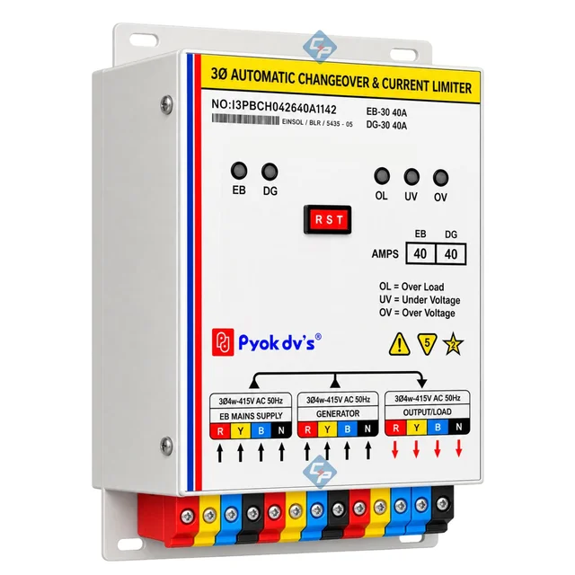 Prok Dvs Prok Dv's 40A FP 3Phase ACCL - Automatic Changeover & Current Limiter