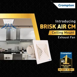 Crompton Brisk Air Ceiling Mount 110 mm (4 inch) Exhaust Fan