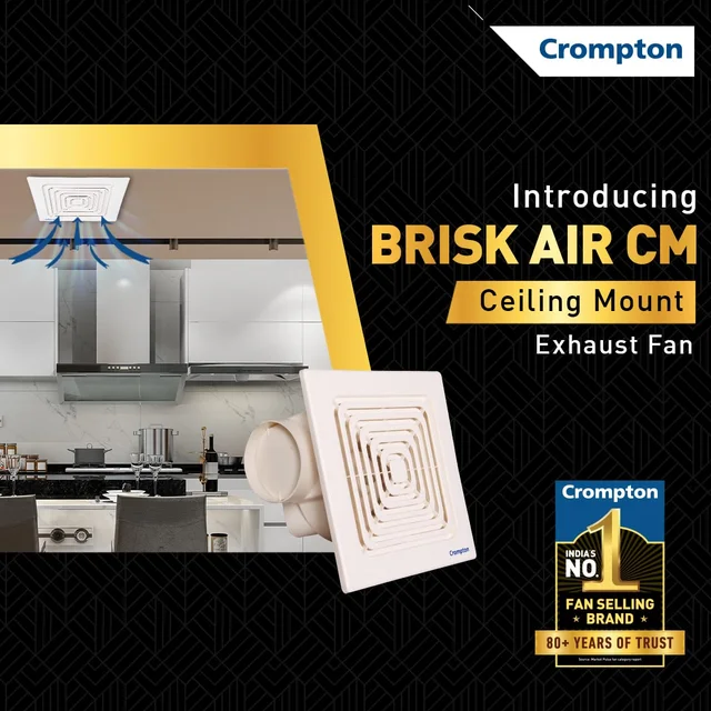 Crompton Brisk Air Ceiling Mount 110 mm (4 inch) Exhaust Fan