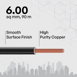 Polycab 6.0 sqmm FR Wire 90 Mtr Polycab Etira - Yellow