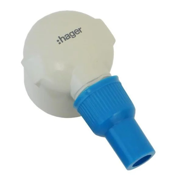 Hager Single Phase Metal Plug 20A 2P+E IP44 Hager - VZ131I -