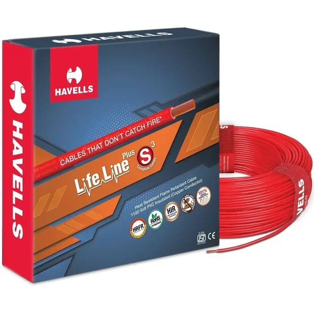 Havells HAVELLS 2.5 SQMM FR COPPER 90 MTR WIRE - Red