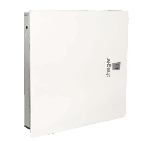 Hager 4 Way TPN DD Distribution Board Hager - 4 way, 8+12 modules - VYT04DHN