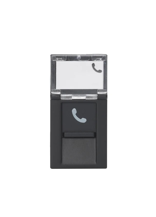Hager RJ11 Telephone Socket Anthracite (Black) - WSNDS11A