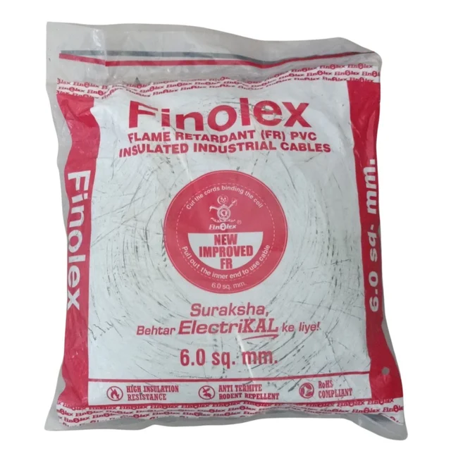 Finolex 6.0 Sqmm FR Wire 180Mtr - Yellow