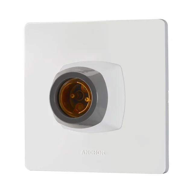 Anchor by Panasonic Anchor Batten Lamp Holder with plate (White, 39946)
