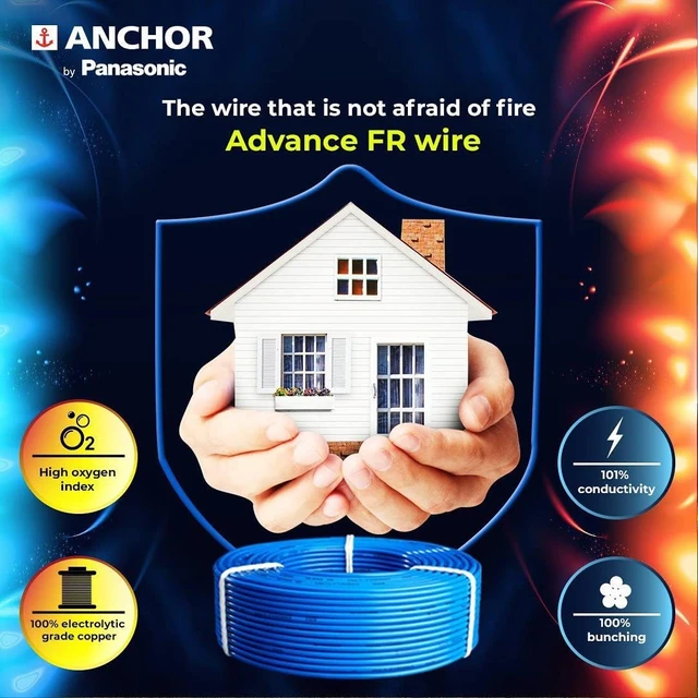 Anchor FR Wire 1.5 Sqmm 90Mtr - Black