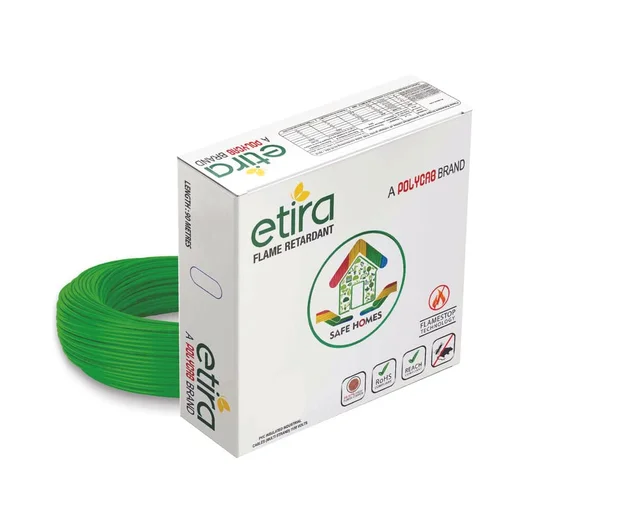 Polycab 6.0 sqmm FR Wire 90 Mtr Polycab Etira - Green